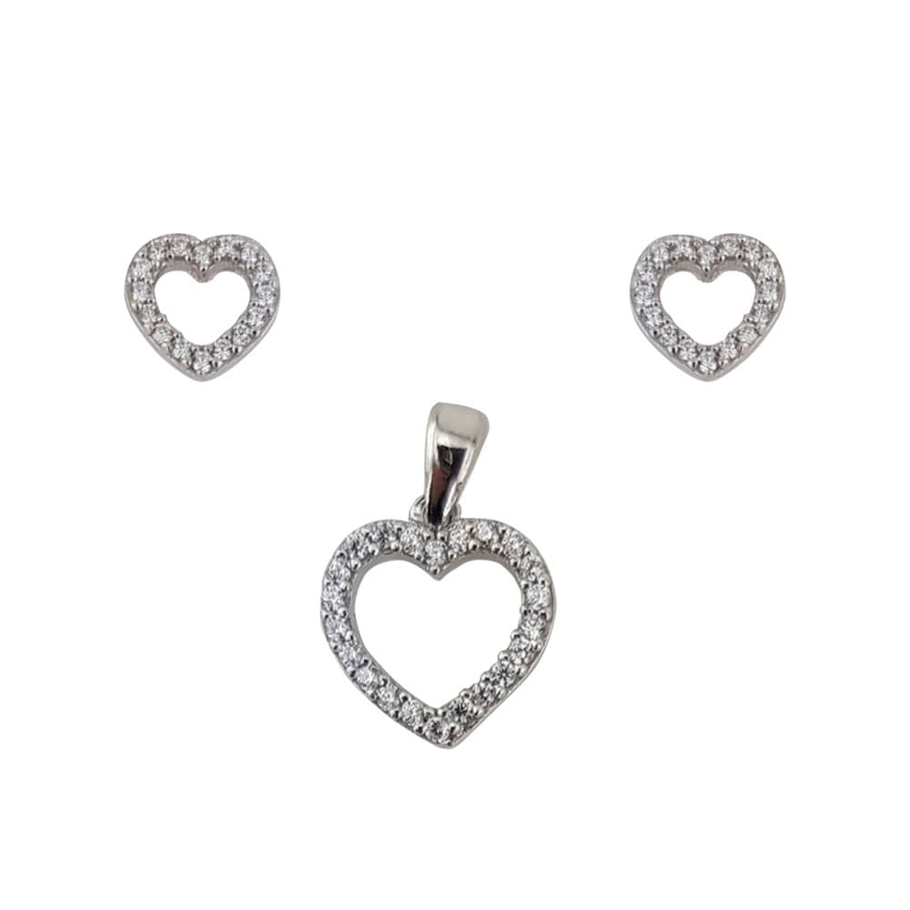 Set argint delicat zirconii Herat