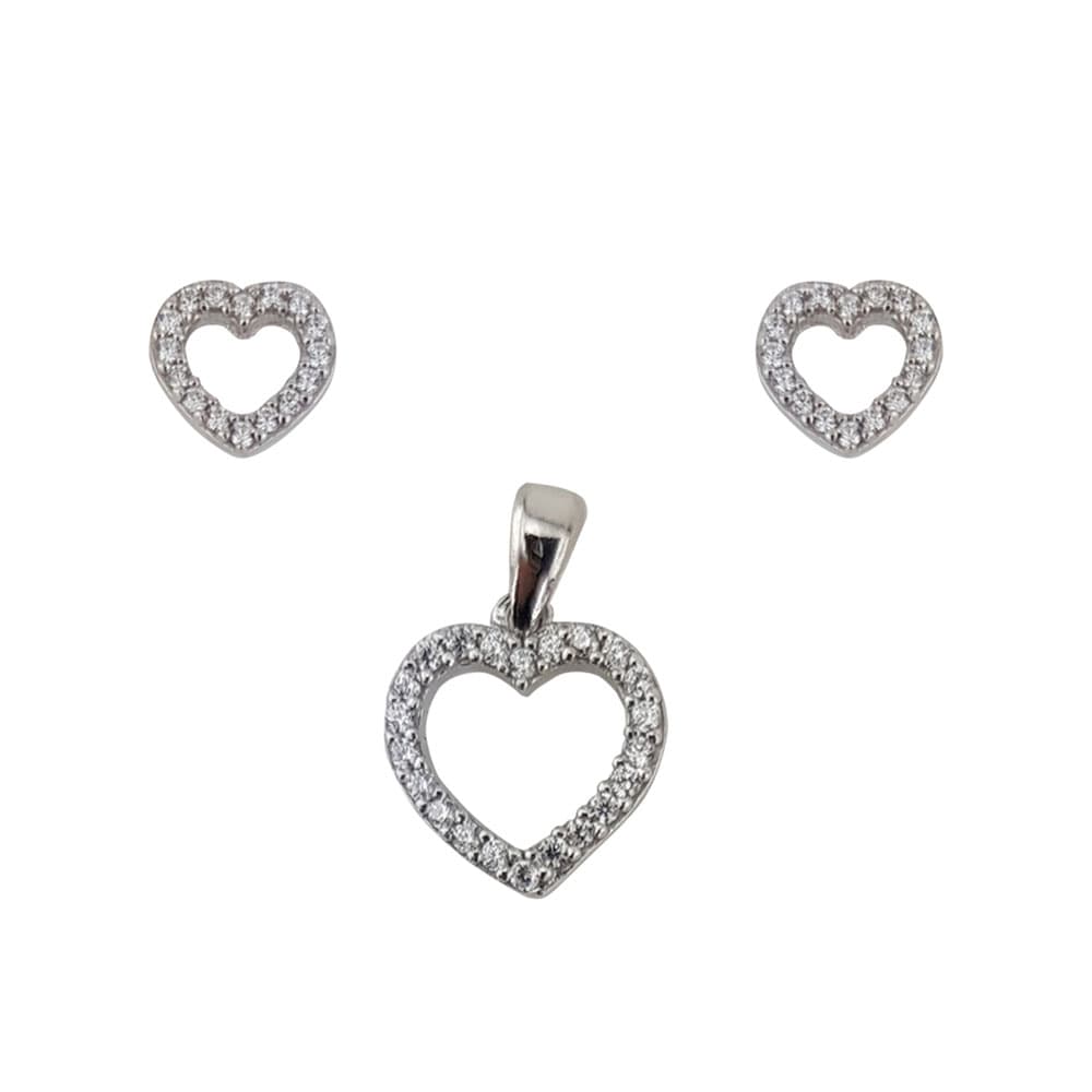 Set argint delicat zirconii Herat