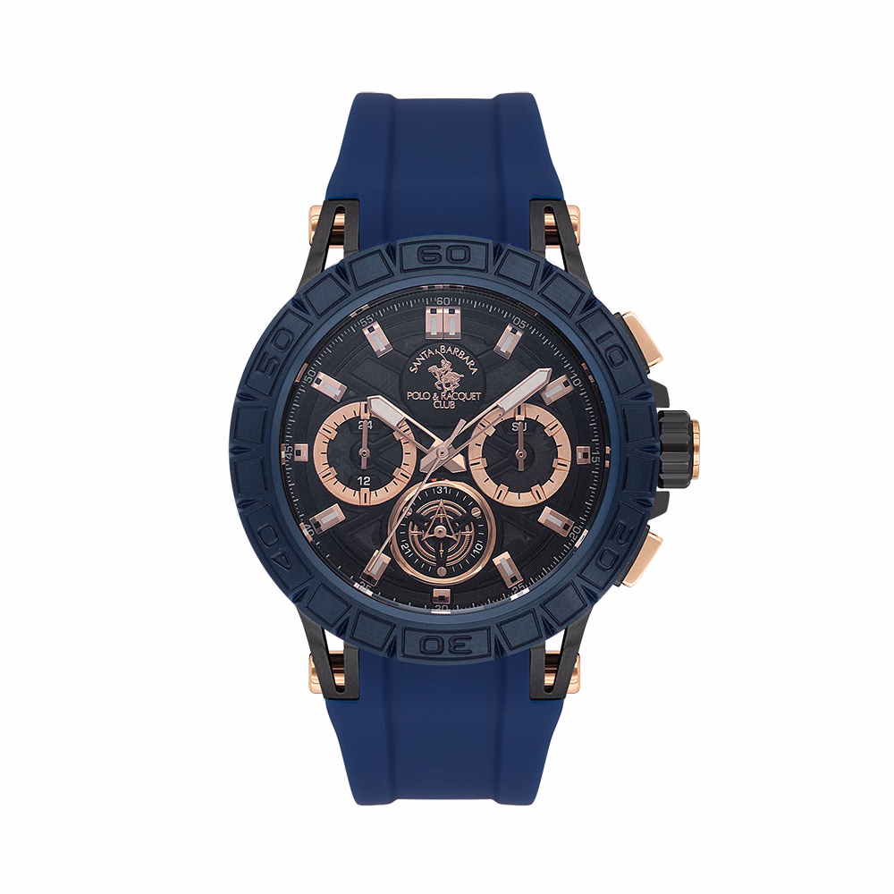 Santa Barbara Polo Prive - Ceas Barbatesc Quartz Bleumarin SB.5.10004.4
