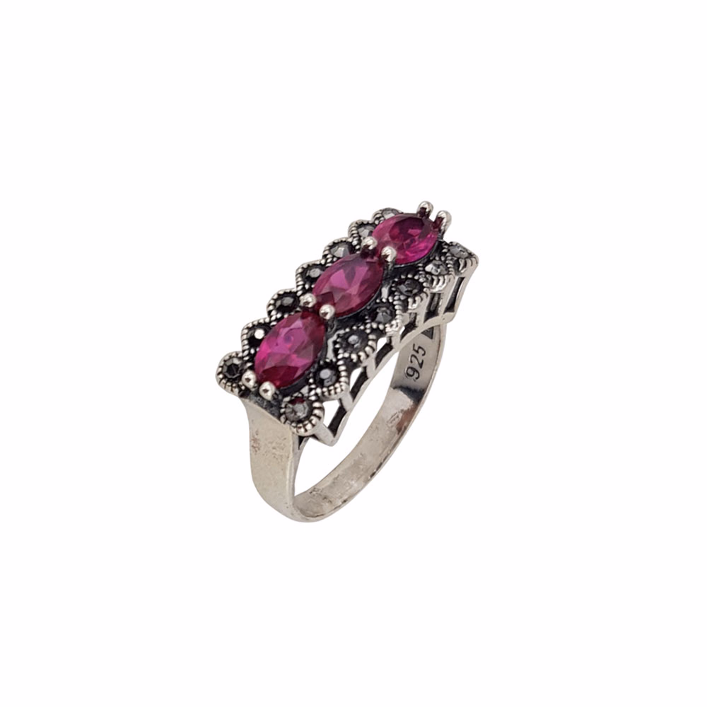Inel argint elegant hematite Heya, marime 54