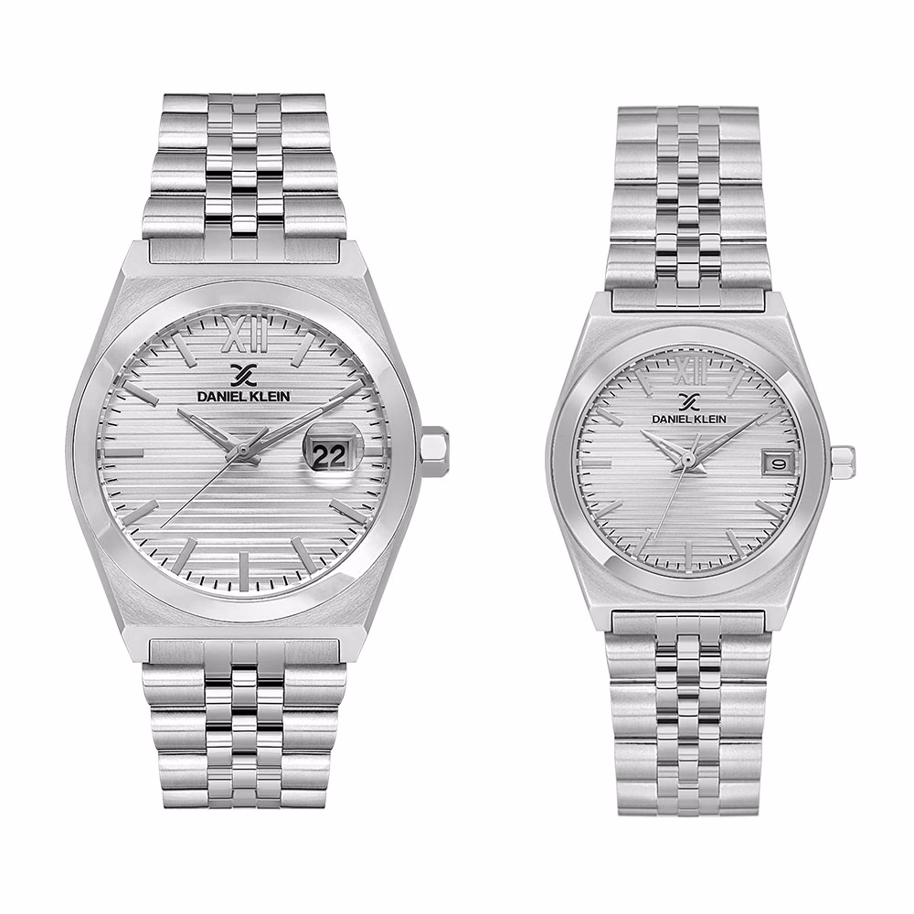 Daniel Klein Pair - Ceas Quartz Argintiu DK.1.14283.1
