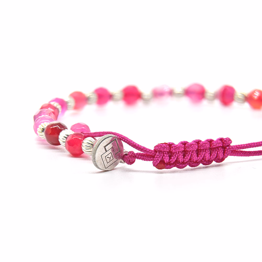 Bratara argint snur agate Thia