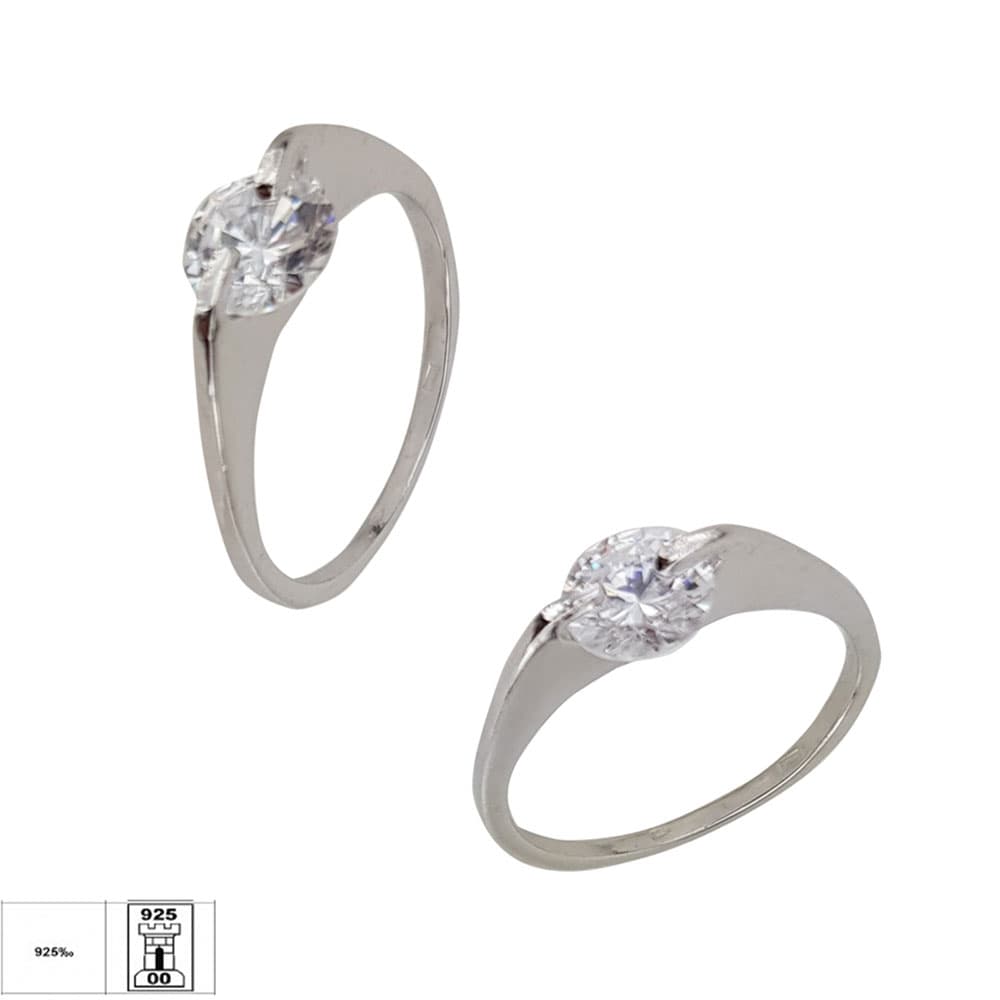 Inel argint elegant zirconiu Afra marimea 58