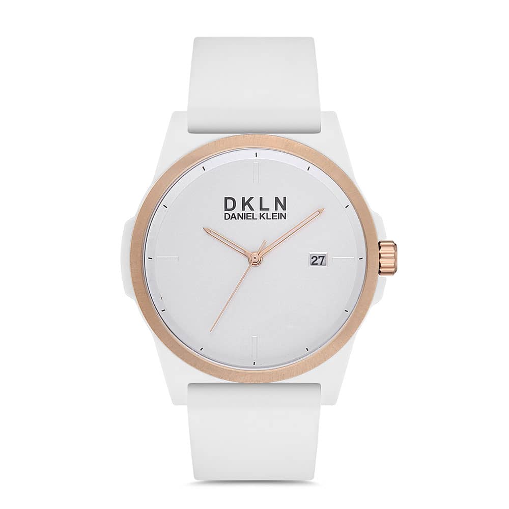 Daniel Klein Dkln - Ceas Barbatesc Quartz Alb DK.1.12715.1