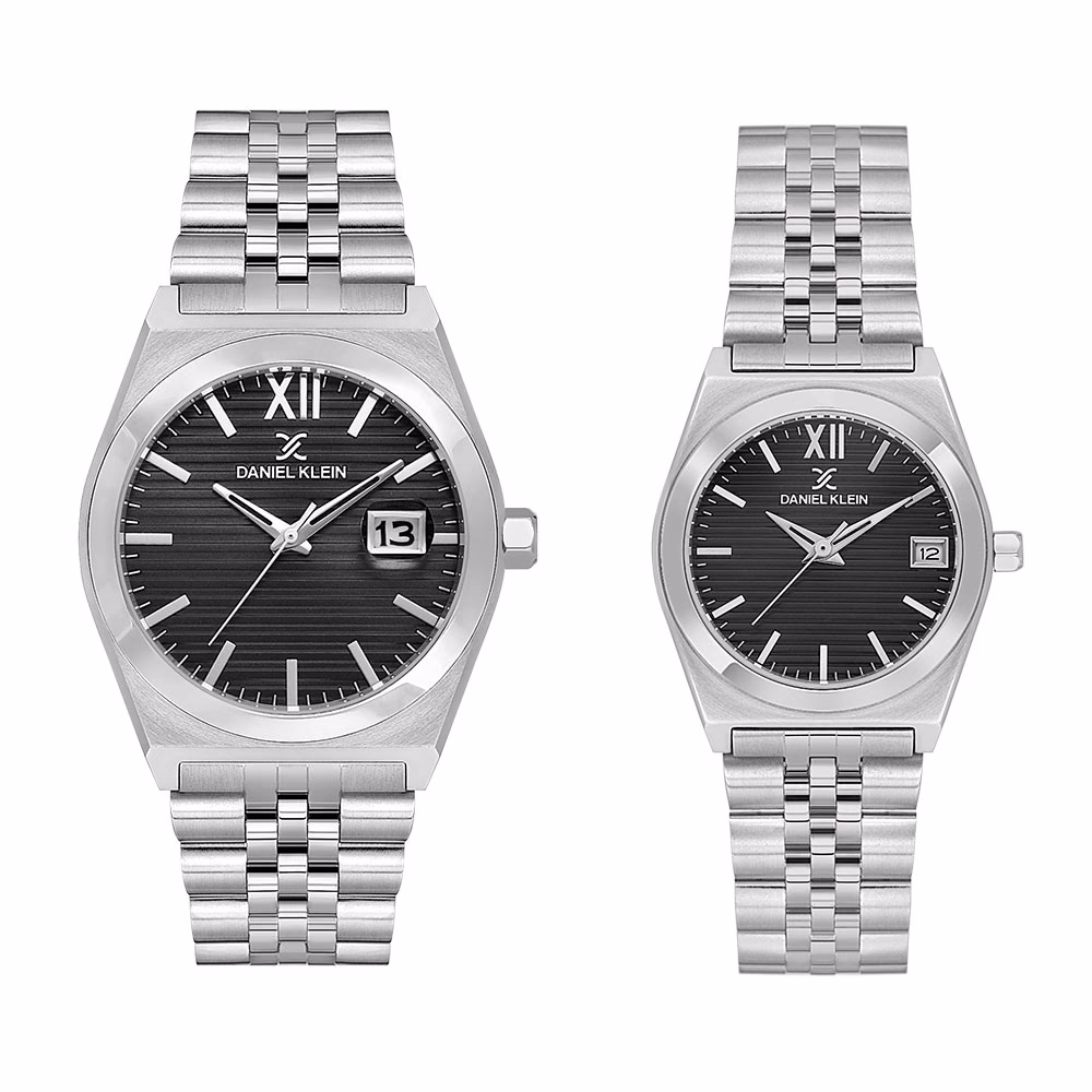 Daniel Klein Pair - Ceas Quartz Argintiu DK.1.14283.2