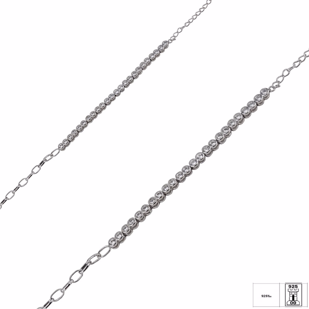 Bratara argint tennis solitaire Thia